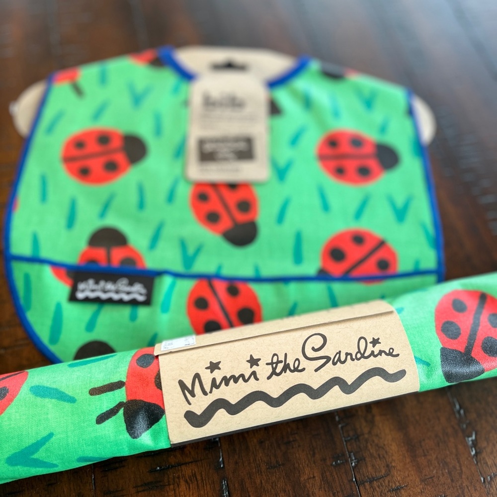 Organic Cotton Bib & Placemats by Mimi the Sardine